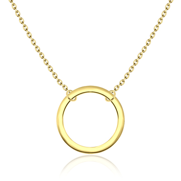 Gold Plated Plain Ring Shaped Necklaces SPE-727-GP